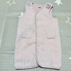 フリースノースリーブアウター 薄いピンク フリーサイズ