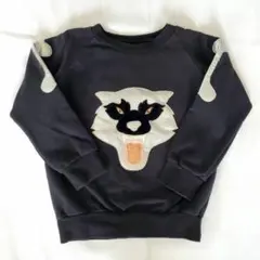 WAUW CAPOW★トレーナー 100cm4-5Y 狼デザイン ブラック