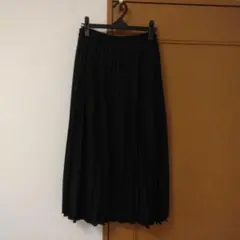 DHC 裏フリース・プリーツスカート黒(静電気防止)LL