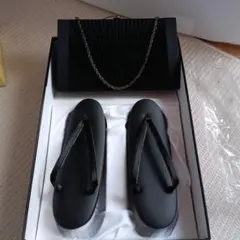 和装フォーマル　黒カバン&草履 セット