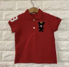 ミキハウス ポロシャツ　90サイズ　キングくん　赤