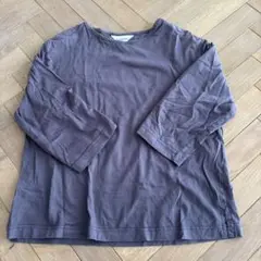 FLAMAND 紫色 五分袖 Tシャツ