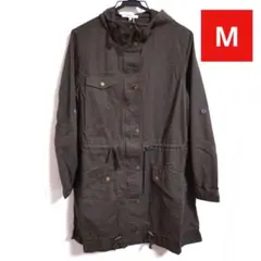 DOLLMI モッズコート　オリーブ色　フード付き　Mサイズ　ロールアップ袖