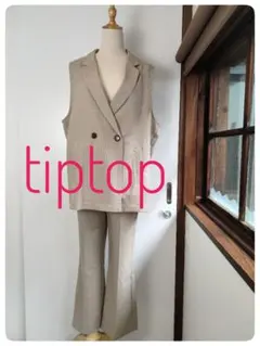 tiptop　ダブルボタンベスト＆パンツ　セットアップ