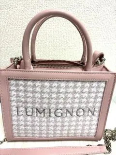 Lumignon houndstooth 2way bag ピンク Lumignon houndstooth 2way bag ピンク - メルカリ