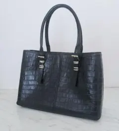 【美品】森英恵　HANAE MORI ハンドバッグ ブラック 約30cm