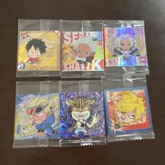 ワンピース大海賊 シールウエハース S-ホーク S-スネーク ルフィ サンジ