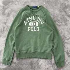 Polo Ralph Lauren カレッジロゴ グリーン スウェット