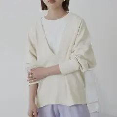深Vネックスウェットプルオーバー