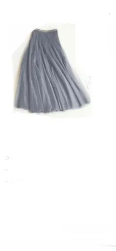 新品未開封　ライトグレー チュールロングフレアスカート