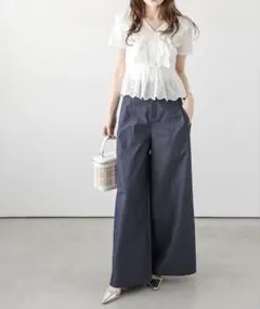 Lajour デニム調パンツ