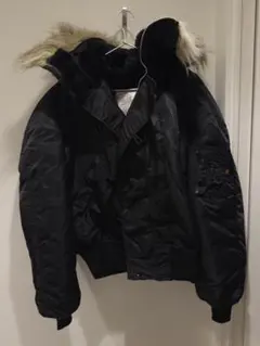 美品 USA製 Alpha Industries N-2B ブラック L