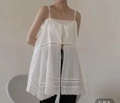 2WAYコットンレースミニワンピース