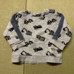【klädkåp】車柄トレーナー 90 グレー