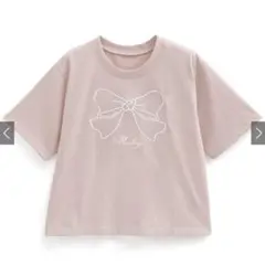 GRL リボン刺繍Tシャツ［pm410］ ピンク