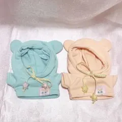 着せ替え 15cm ぬいぐるみ用 くまみみパーカー 2点セット