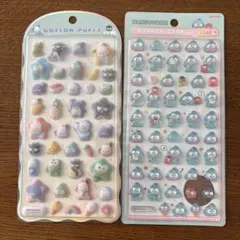 ボンボンドロップシール　ハンギョドン、コットンパフィシール　はぴだんぶいセット