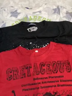 恐竜・宇宙デザインTシャツ４枚セット　130