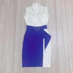 【完売品】Andy キャバドレスSサイズ ワンピースホワイト/ブルー