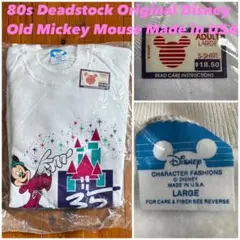 【デッドストック】80sディズニーランド35周年ミッキーマウススウェットXL