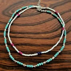 ビーズネックレス２本セットNo.5