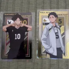 ハイキュー!! キャラクターカード2枚セット　すなりんたろう、あかあしけいじ