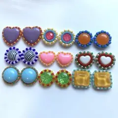 573 ビーズ刺繍カボション　ハンドメイド