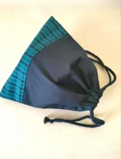 【入園・入学オーダー】濃紺×ファミリアチェック給食袋、コップ袋、シンプル巾着