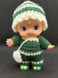 昭和レトロ キューピー人形 約15cm 手編み衣装付き キュピナドール 当時物