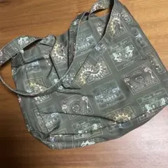 コジコジ トートバッグ カーキ 総柄