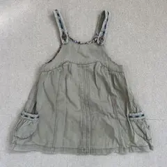 オリーブグリーン ジャンバースカート