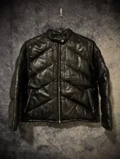 レザー　ダウン　ライダース archive vintage 短丈 y2k 本革