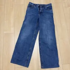 UNIQLO☆バギージーンズ 2023年春モデル ブルーS