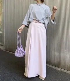 Ameri VINTAGE/ ORIGAMライトピンク ワイドパンツ Sサイズ