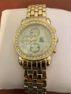 NY＆C ゴールド ストーン装飾 クォーツ腕時計