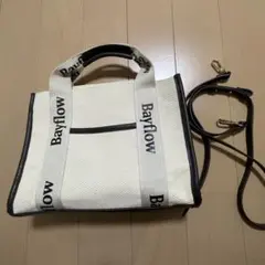 Bayflow トートバッグ ホワイト/ブラック