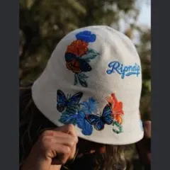 RIPNDIP バケットハット 蝶 花 刺繍