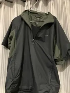 NIKE GOLF 半袖ジャケット ハーフジップ ブラック/オリーブ