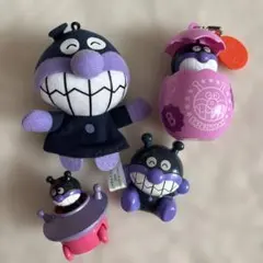 アンパンマン　バイキンマン　ガチャガチャ　キーホルダー　吸盤　車　セット