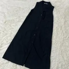 【c3000】✨美品✨UNIQLO ワンピース　ブラック ノースリーブ