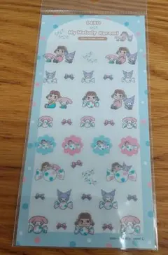 ペコちゃん　マイメロディ、クロミ　コラボシール