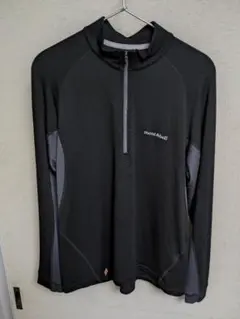 定価12980円 モンベル メリノウールプラス ジップネック ブラック M