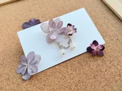 紫陽花のピアス(シルバー)