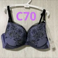 トリンプ　天使のブラ　C70 ノンワイヤー　パープル　魔法のハリ感