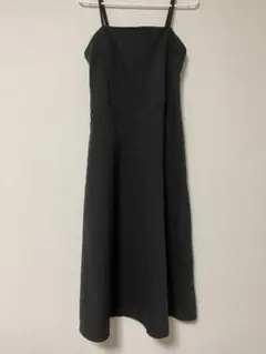 黒 キャミソール ロングワンピース