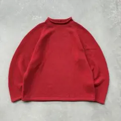 90s J.CREW ロールネック　コットンニット　巨人タグ　VINTAGE
