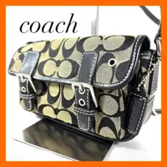 COACH コーチシグネチャーミニショルダーバッグソーホーY2K シルバー金具