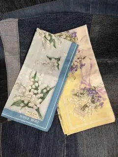 HANAÉ MORI 花柄ハンカチ2枚セット