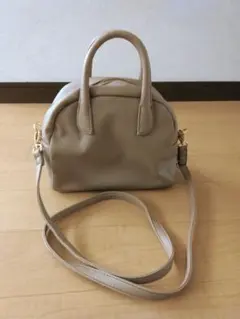 【新品】しまむら ベージュ 合皮 2WAY ショルダーバッグ/ハンドバッグ