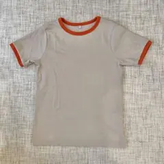 【新品未使用】配色リンガーTシャツ ベージュ×オレンジ Lサイズ しまむらのサムネイル